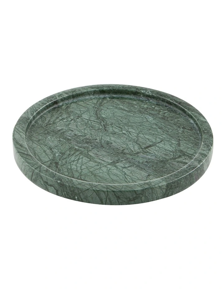 Kira Green Small Round Decor Tray image 1