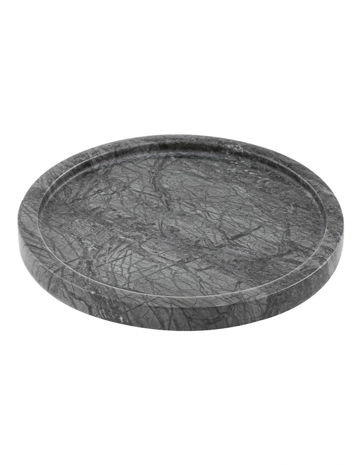 Kira Grey Small Round Decor Tray image 1