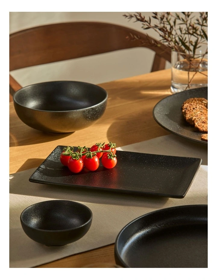 Caviar Rectangle Platter 27.5x16cm in Black image 2