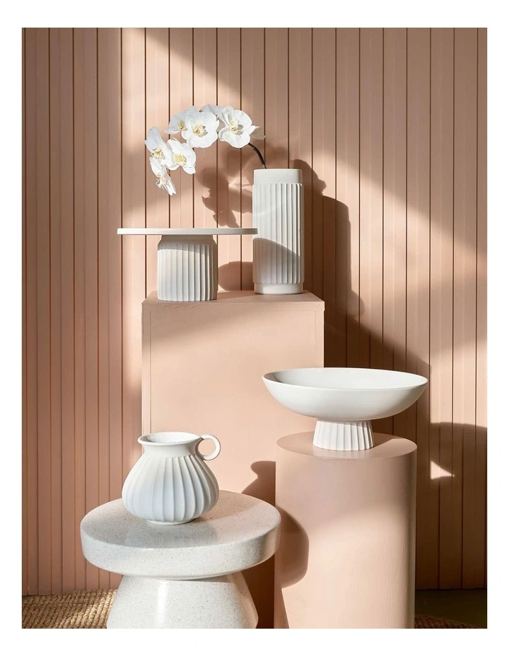 Lume 10.5x29cm Vase in White image 2