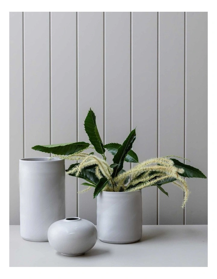 Muse Cylinder Vase Large 15cm x 26cm in Forest Green image 3