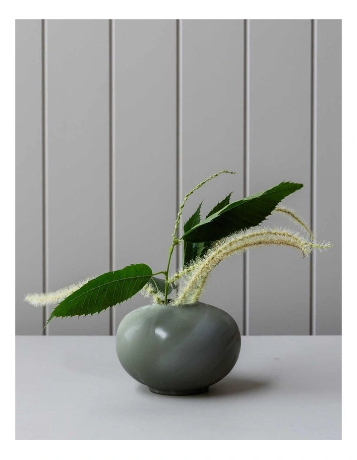 Muse Cylinder Vase Large 15cm x 26cm in Forest Green image 5