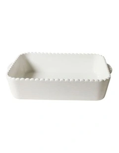 Annie Collection Rectangle Baking Tray in White