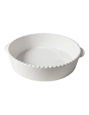 Annie Collection Round Tray in White
