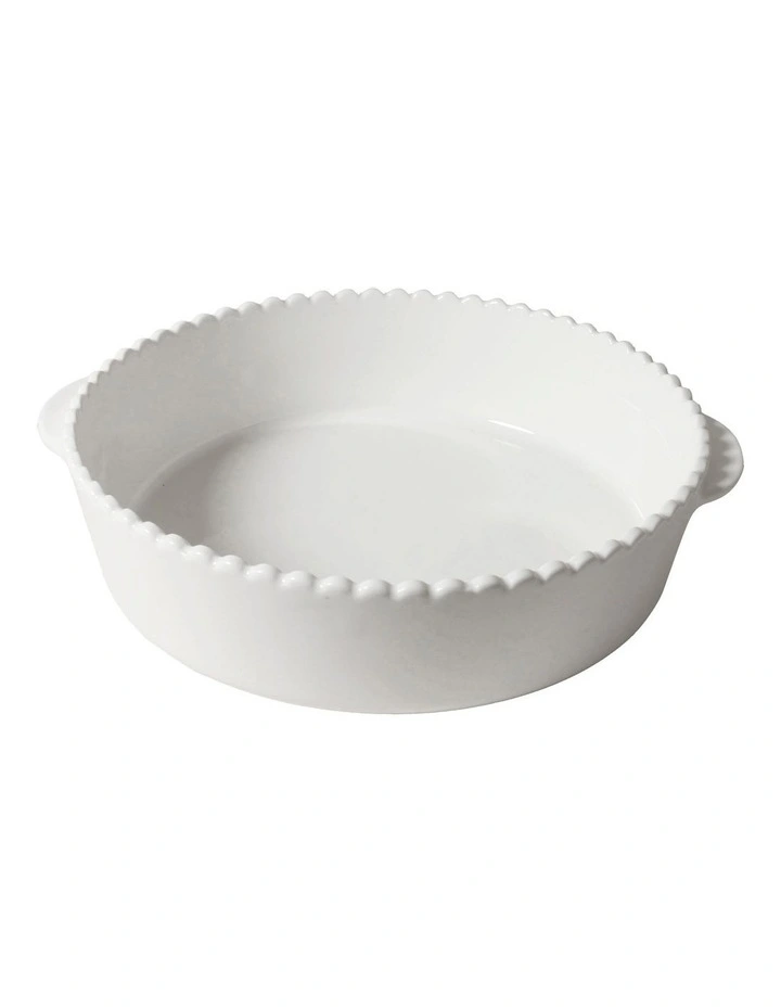 Annie Collection Round Tray in White image 1