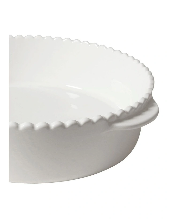 Annie Collection Round Tray in White image 3