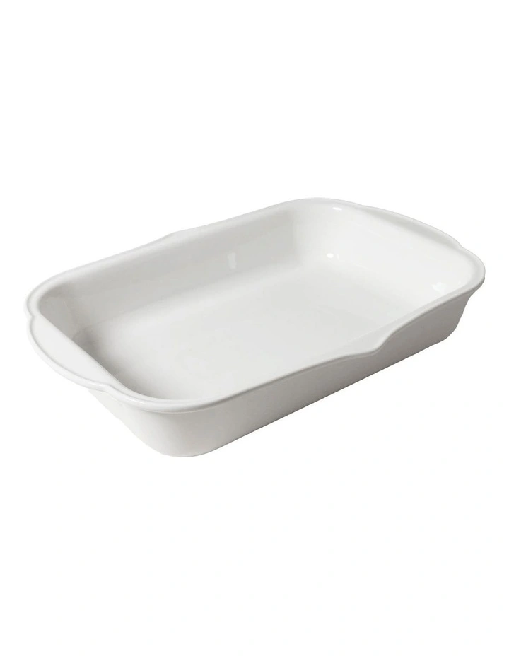 Frame Rectangle Baking Tray 35 x 25.5 x 6.5cm in White image 1