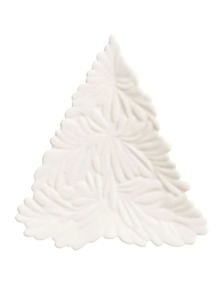 Christmas Small Tree Tray 21 x 18cm in White image 1