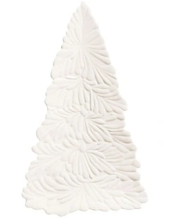 Christmas Large Tree Tray 30 x 18cm in White