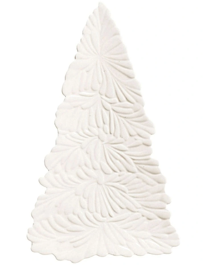 Christmas Large Tree Tray 30 x 18cm in White image 1