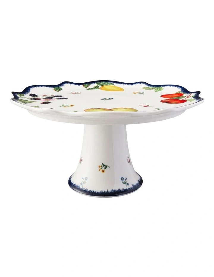 Frutta Scallop Footed Cake Stand 20cm Gift Boxed in Multi image 1