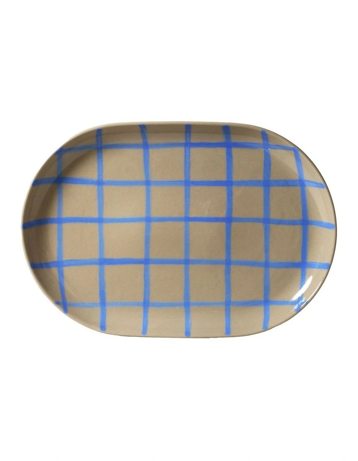 Coastal Junction Oval Tray Stone 38x26.5cm image 1