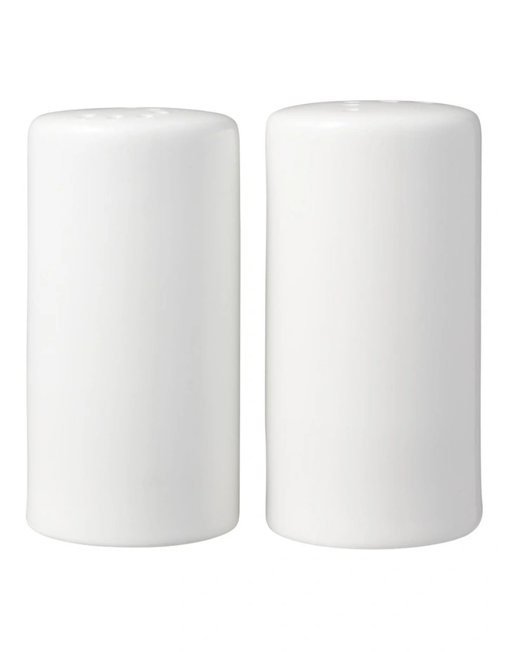 White Basics Cylindrical Salt And Pepper in White image 1