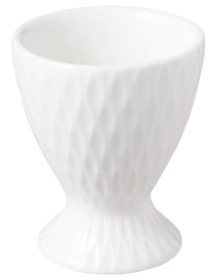 White Basics Diamonds Egg Cup in White image 2