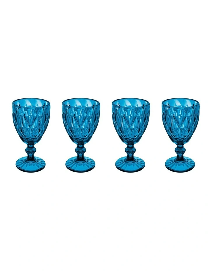 Deanna Wine Glass 4 Pieces Gift Boxed in Blue image 1