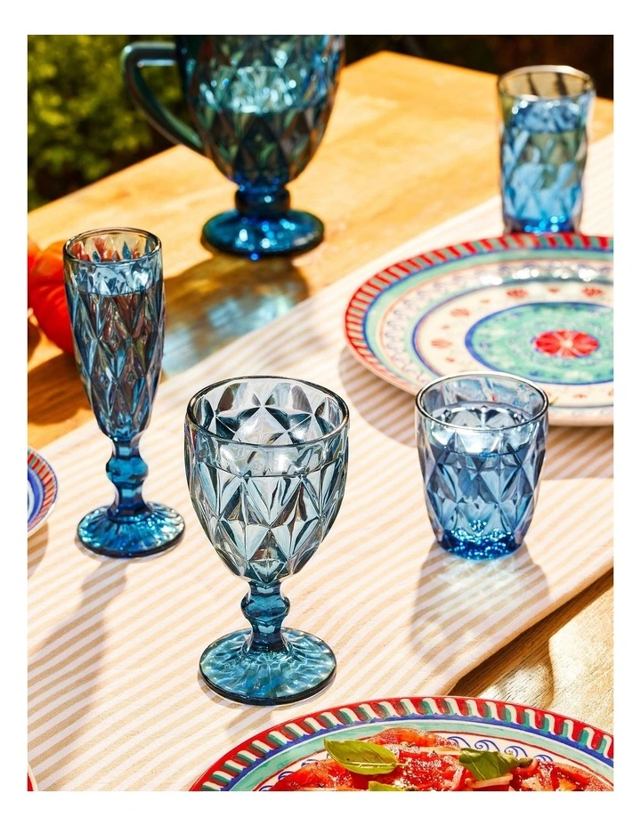 Deanna Wine Glass 4 Pieces Gift Boxed in Blue image 6