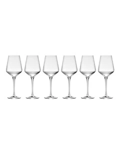 Avant Garde Lumi Wine Glass Set of 6 in Clear