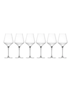 Avant Garde Lumi Wine Glass Set of 6 in Clear