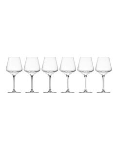 Avant Garde Lumi Wine Glass Set of 6 in Clear