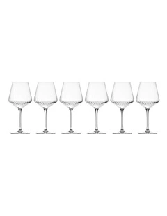 Avant Garde Lumi Wine Glass Set of 6 in Clear