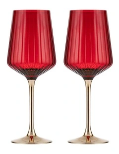 Valentina Wine Glass 2 Pack in Berry