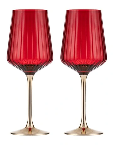 Valentina Wine Glass 2 Pack in Berry