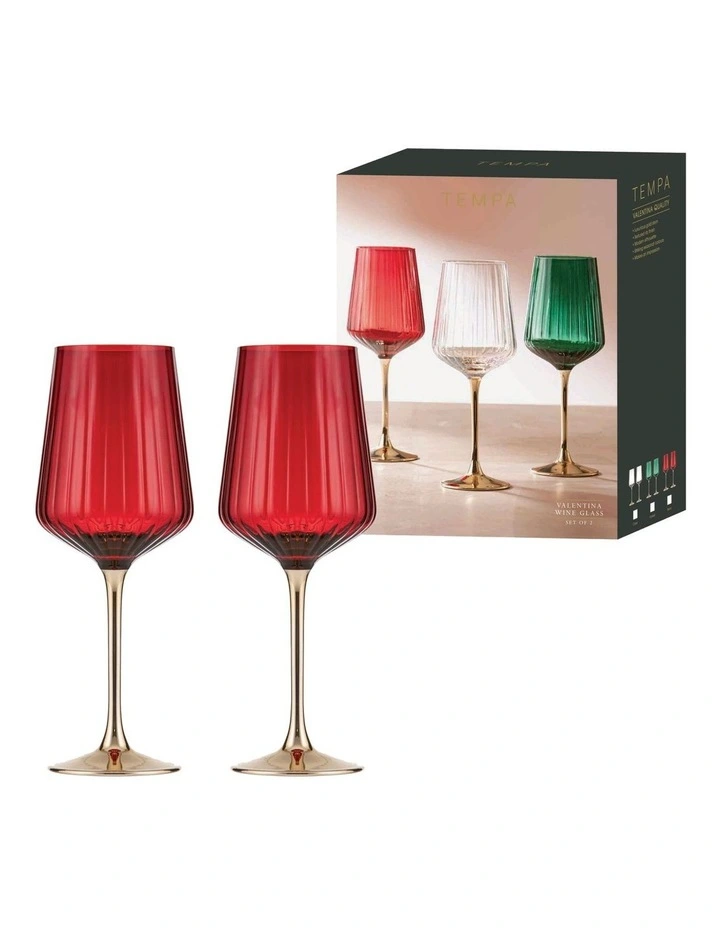 Valentina Wine Glass 2 Pack in Berry image 2