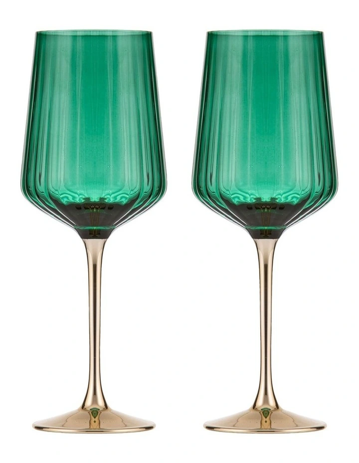 Valentina Wine Glass 2 Pack in Forest image 1