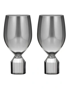 Ava Wine Glass 2 Pack in Grey