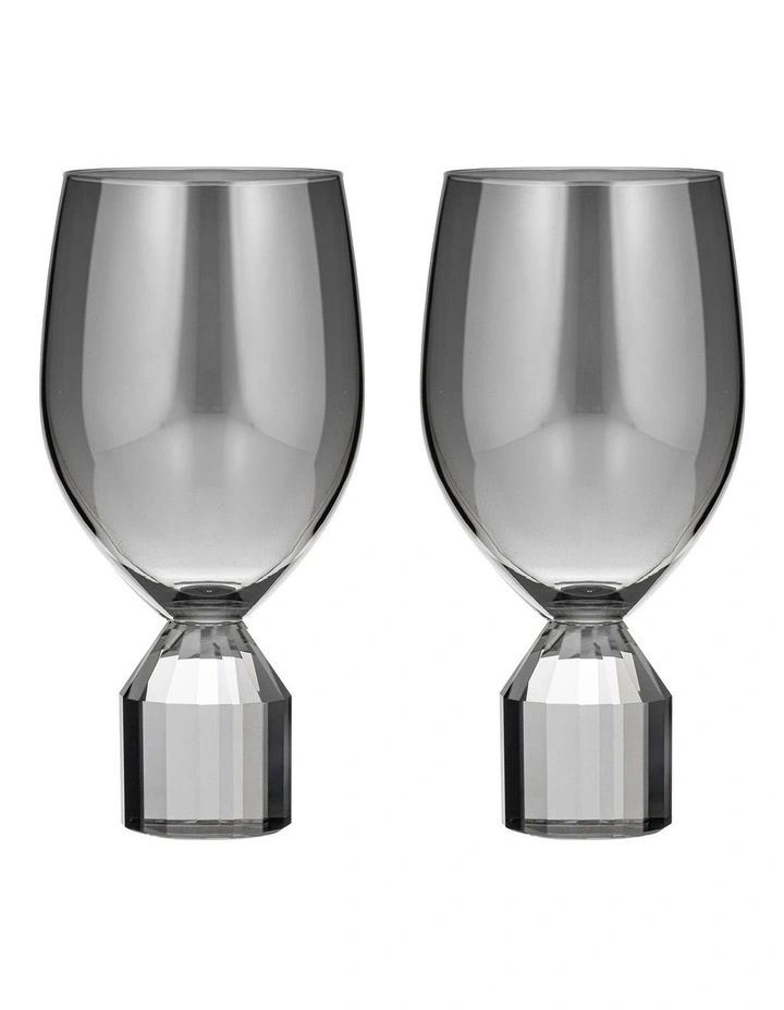 Ava Wine Glass 2 Pack in Grey image 1