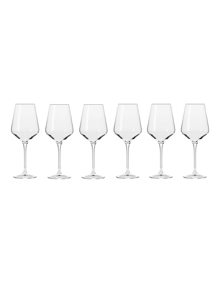 Avant Garde Wine Glass 450ml Set of 6 Gift Boxed Set in Clear image 1