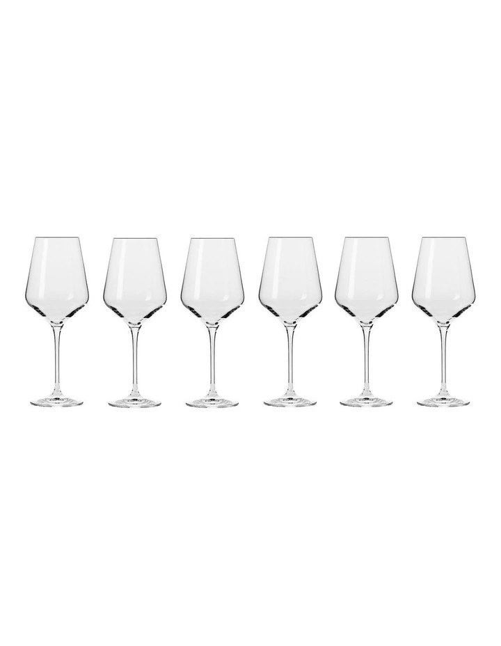 Avant Garde Wine Glass 450ml Set of 6 Gift Boxed Set in Clear image 1