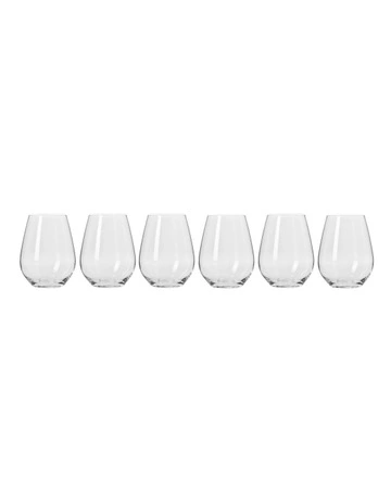 Harmony Stemless Wine Glass 440ml Set of 6 Gift Boxed