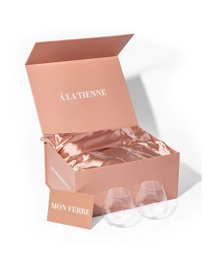 Nero Stemless Wine Glass Set Of 2 With Gift Box image 2