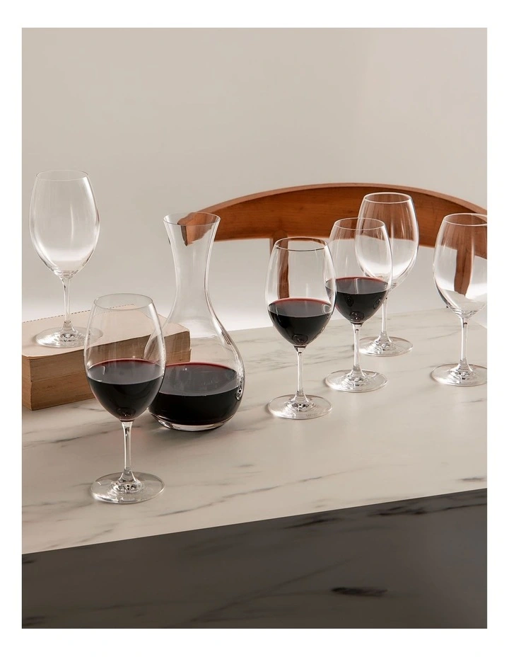Everyday Gift La Trobe Decanter And 6x Red Glasses in Clear image 2