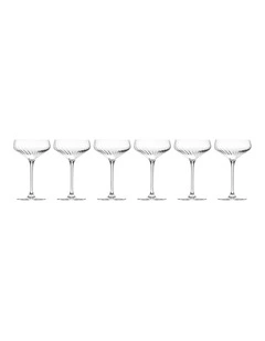 Avant Garde Lumi Cocktail Glass Set of 6 in Clear