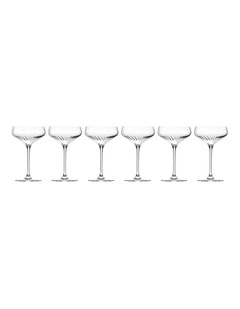 Avant Garde Lumi Cocktail Glass Set of 6 in Clear
