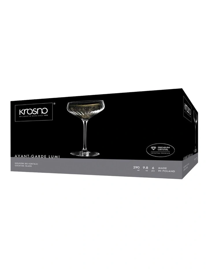 Avant Garde Lumi Cocktail Glass Set of 6 in Clear image 3