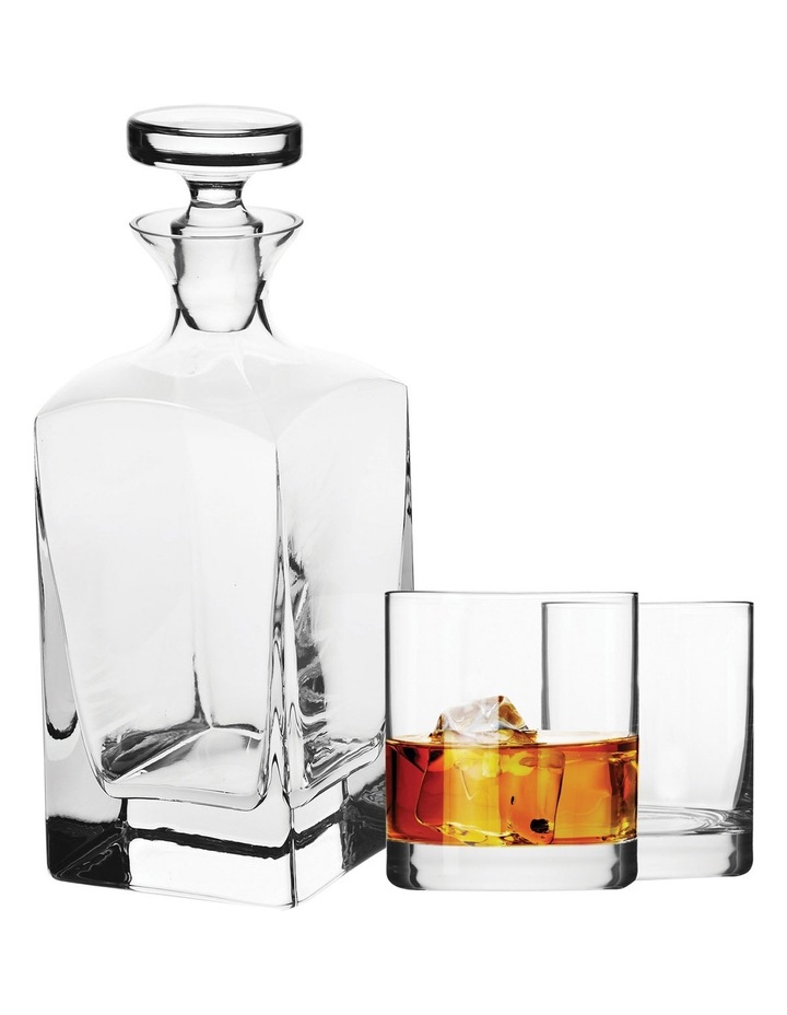 Krosno Vinoteca Scotch Decanter 3 Piece Set Gift Boxed Myer Vinoteca Scotch Decanter 3 Piece Set Gift Boxed Image 1