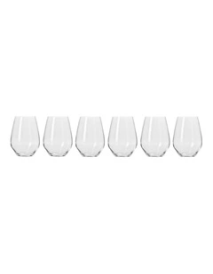 Harmony Stemless Wine Glasses Set of 6 600ml Gift Boxed