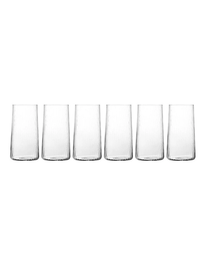 Avant Garde Lumi Highball Set of 6 in Clear image 1