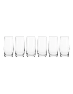 Blended Highball Glass Set of 6 in Clear