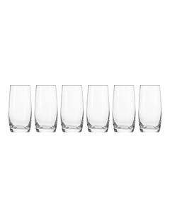 Blended Highball Glass Set of 6 in Clear