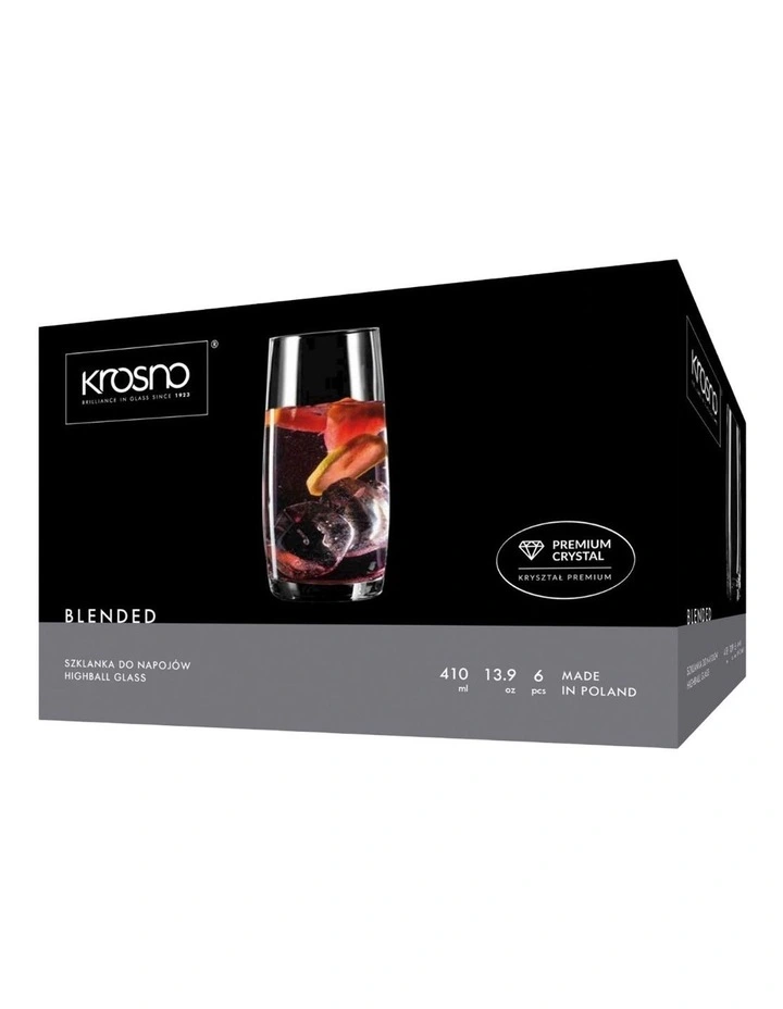 Blended Highball Glass Set of 6 in Clear image 3