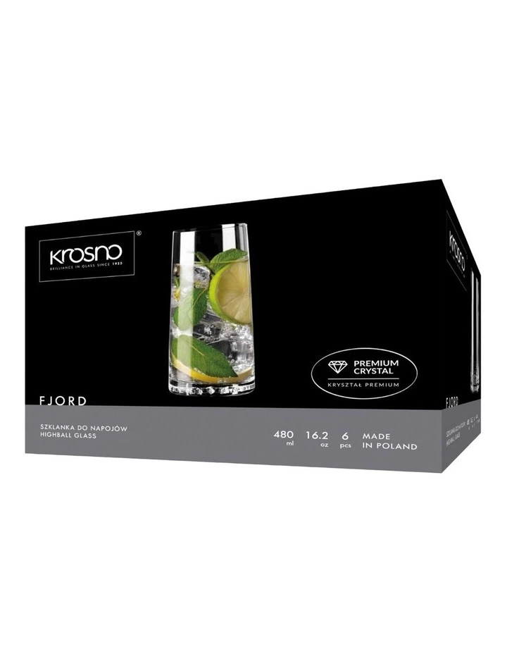 Fjord Highball Set of 6 in Clear image 3