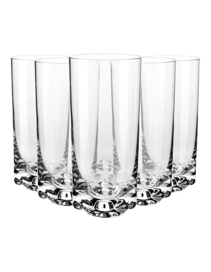Mixology Highball Glass Set of 6 in Clear image 1