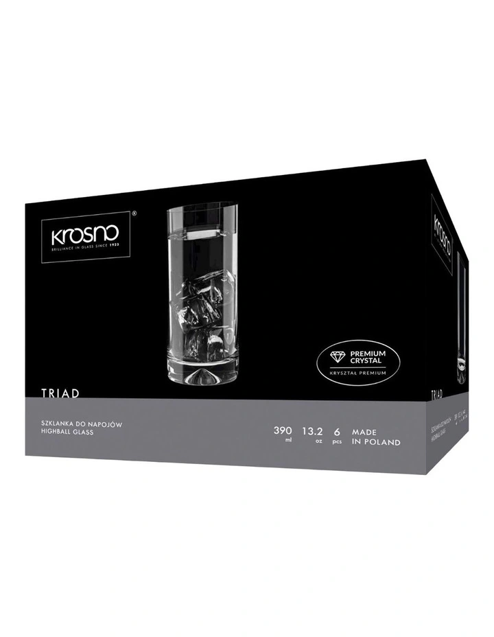 Triad Highball Glass Set of 6 390ml Gift Boxed image 4