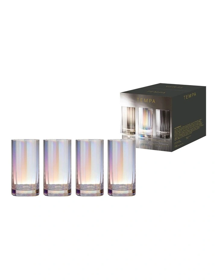 Ava Highball Tumbler 4 Pack in Multi image 2