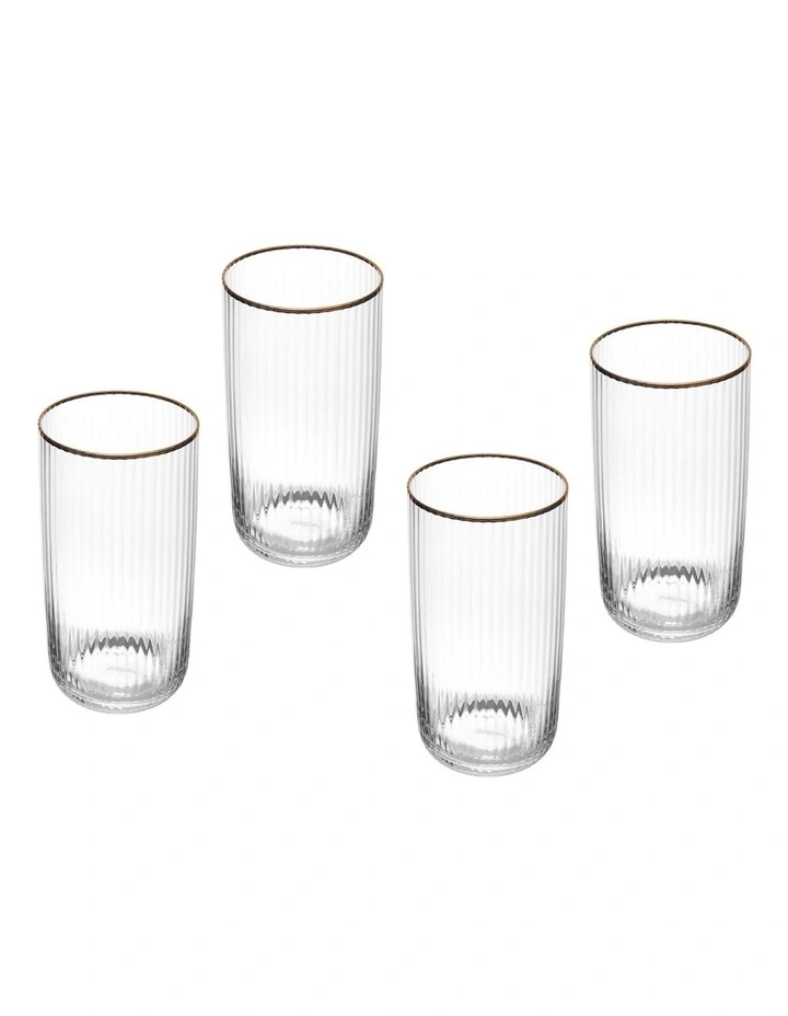 Mikasa Sorrento Hiball Glasses Set 4 Piece In Clear | MYER