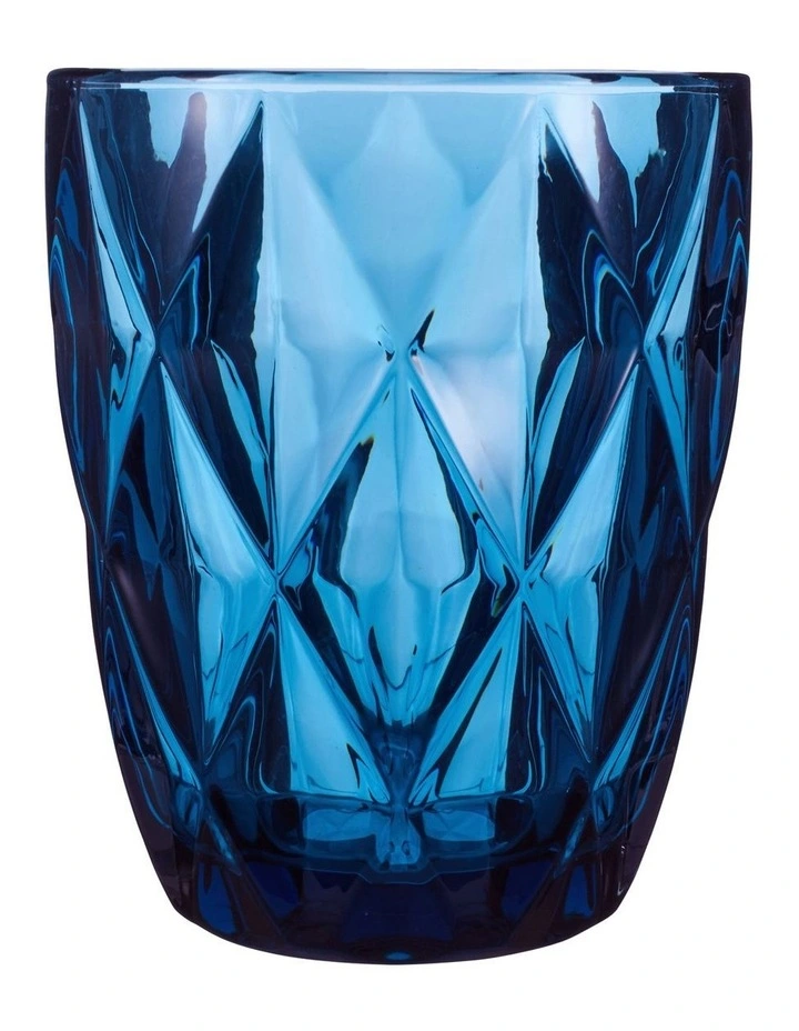 Deanna Double Old Fashion Glass 4 Piece Gift Boxed in Blue image 2
